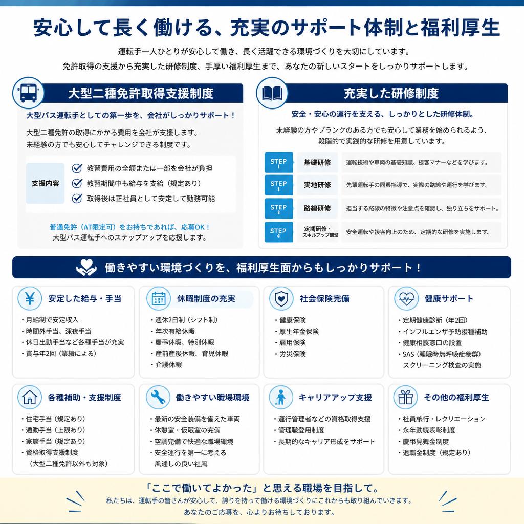 充実のサポートと待遇
